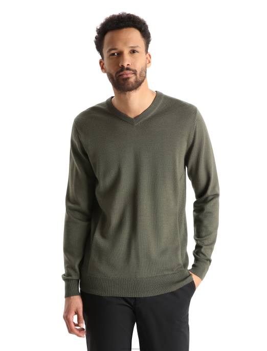 Icebreaker Mænd merino shearer sweater med v-hals B00X349 tøj loden