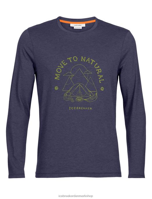 Icebreaker Mænd merino central classic langærmet t-shirt canopy camper B00X375 tøj midnatsflåde