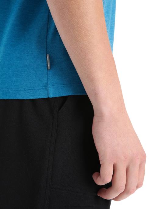 Icebreaker Mænd merino central klassisk kortærmet t-shirt B00X50 tøj geo blå