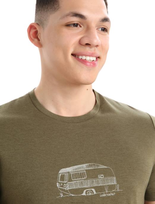 Icebreaker Mænd merino central klassisk kortærmet t-shirt campingvogn B00X355 tøj loden