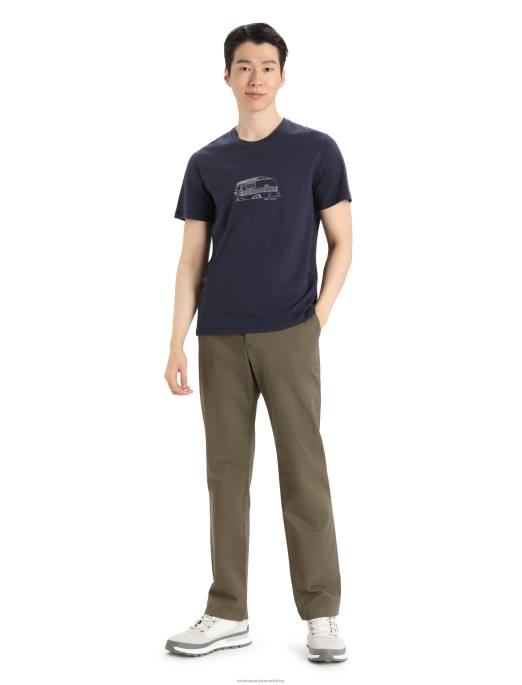 Icebreaker Mænd merino central klassisk kortærmet t-shirt campingvogn B00X356 tøj midnatsflåde