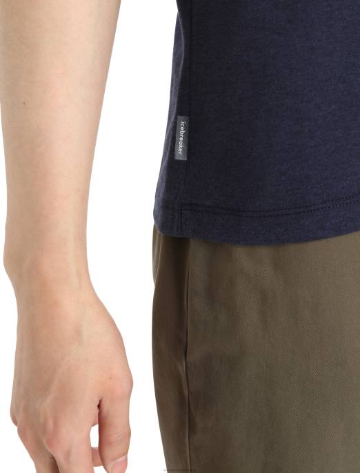 Icebreaker Mænd merino central klassisk kortærmet t-shirt campingvogn B00X356 tøj midnatsflåde