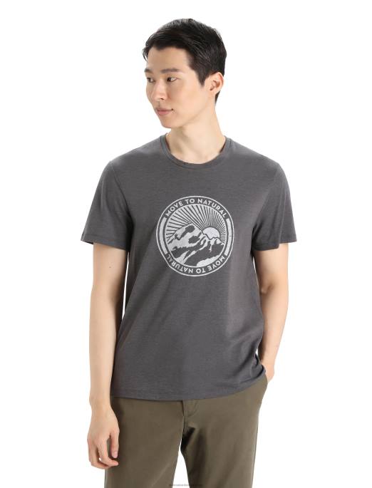 Icebreaker Mænd merino central klassisk kortærmet t-shirt flytte til naturlig bjerg B00X340 tøj Monsun