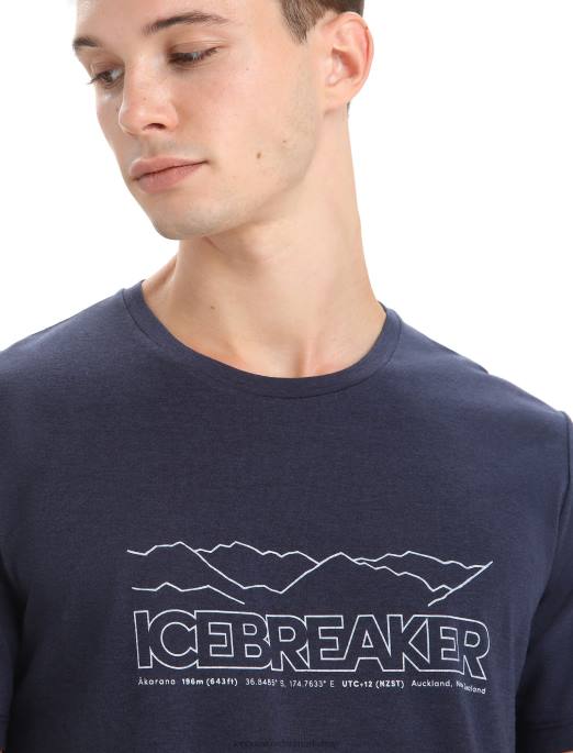Icebreaker Mænd merino central klassisk kortærmet t-shirt historie B00X52 tøj midnatsflåde