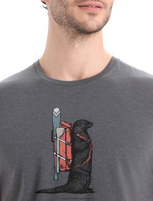 Icebreaker Mænd merino central klassisk kortærmet t-shirt odder pagaj B00X62 tøj Monsun