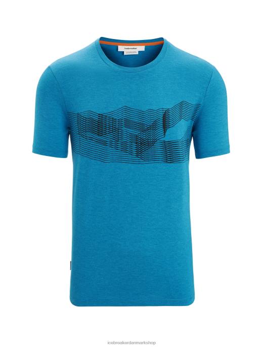 Icebreaker Mænd merino central klassisk kortærmet t-shirt st anton B00X34 tøj geo blå