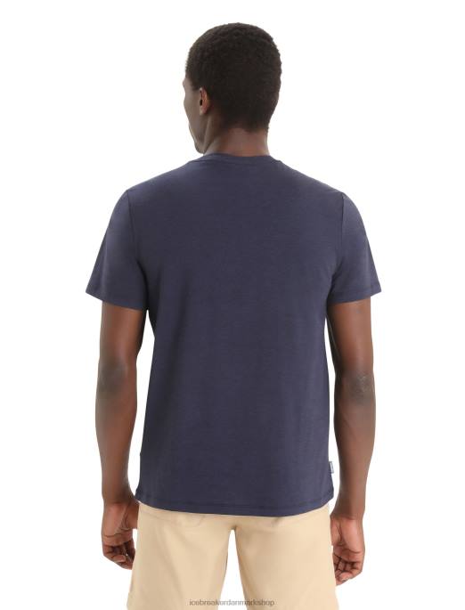 Icebreaker Mænd merino central klassisk kortærmet t-shirt st anton B00X35 tøj midnatsflåde