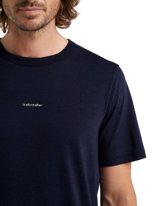Icebreaker Mænd merino central kortærmet t-shirt B00X494 tøj midnatsflåde