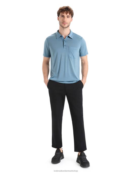 Icebreaker Mænd merino drayden kortærmet polo B00X11 tøj astral blå
