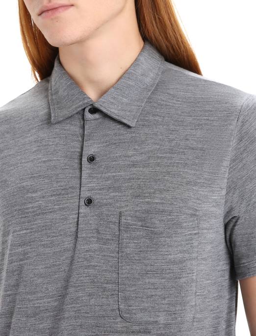 Icebreaker Mænd merino drayden kortærmet polo B00X12 tøj grusstenslyng