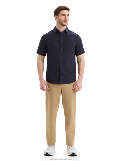 Icebreaker Mænd merino steveston kortærmet skjorte B00X10 tøj midnatsflåde