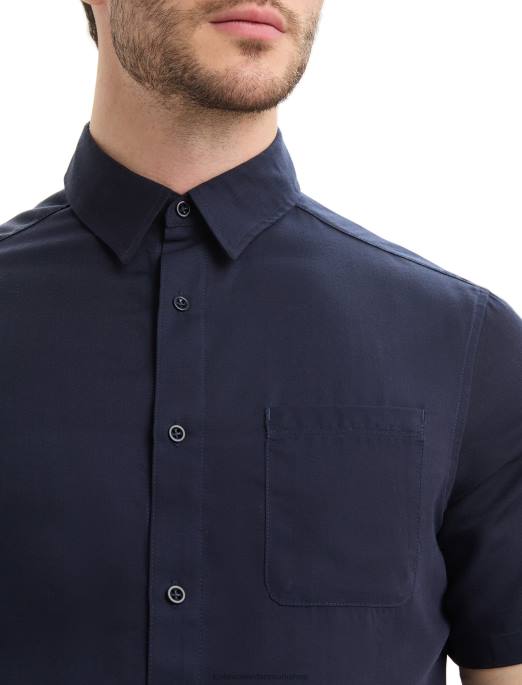 Icebreaker Mænd merino steveston kortærmet skjorte B00X10 tøj midnatsflåde