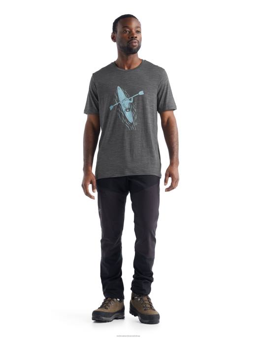 Icebreaker Mænd merino tech lite ii kortærmede t-shirt padle linjer B00X475 tøj grusstenslyng