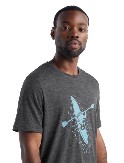 Icebreaker Mænd merino tech lite ii kortærmede t-shirt padle linjer B00X475 tøj grusstenslyng