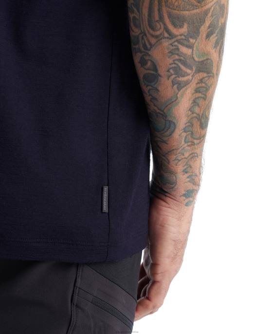 Icebreaker Mænd merino tech lite ii kortærmede t-shirt padle linjer B00X476 tøj midnatsflåde