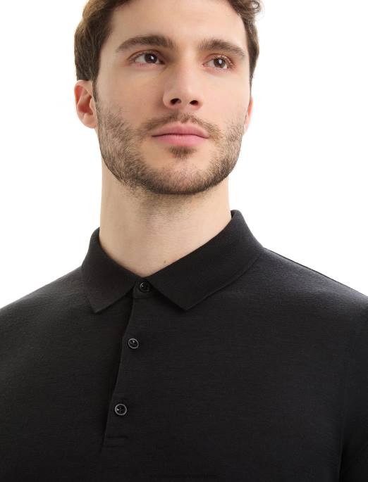 Icebreaker Mænd merino tech lite ii kortærmet polo B00X40 tøj sort