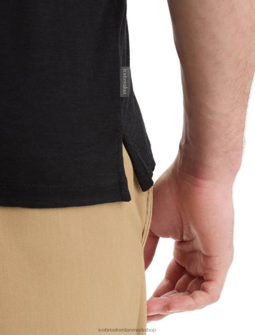 Icebreaker Mænd merino tech lite ii kortærmet polo B00X40 tøj sort