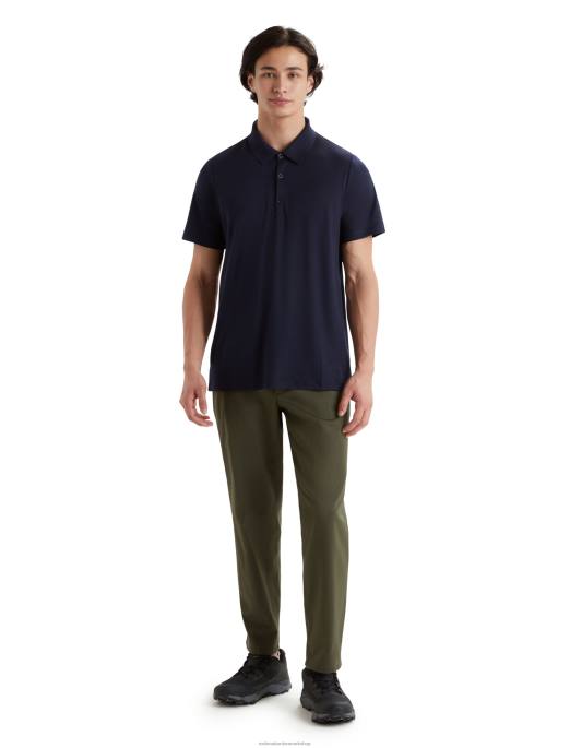 Icebreaker Mænd merino tech lite ii kortærmet polo B00X41 tøj midnatsflåde