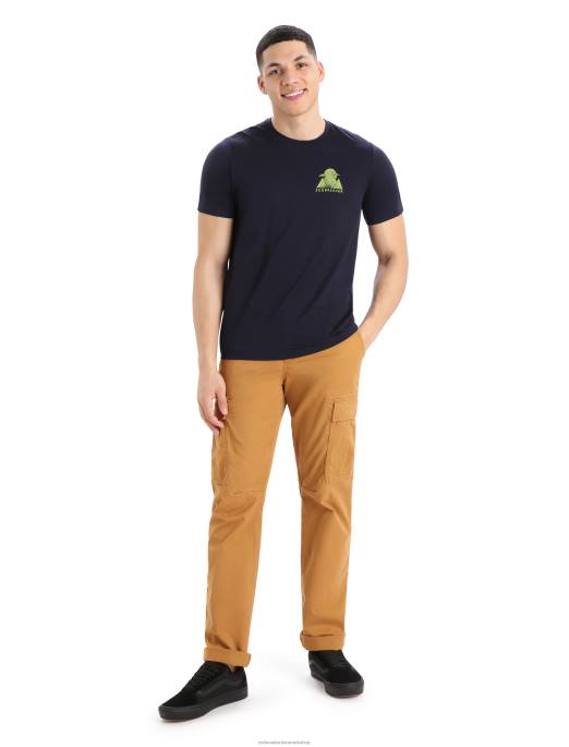 Icebreaker Mænd merino tech lite ii kortærmet t-shirt alp ascension B00X377 tøj midnatsflåde