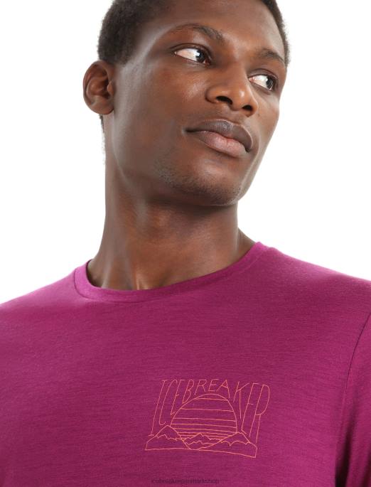 Icebreaker Mænd merino tech lite ii kortærmet t-shirt bjerg solnedgang B00X82 tøj gå bær