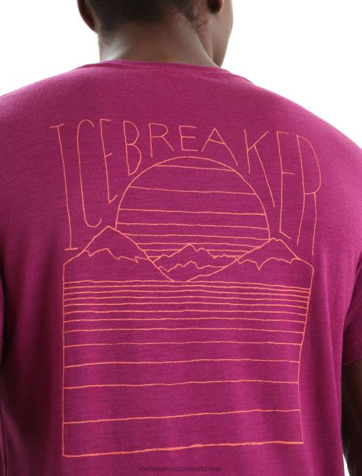 Icebreaker Mænd merino tech lite ii kortærmet t-shirt bjerg solnedgang B00X82 tøj gå bær