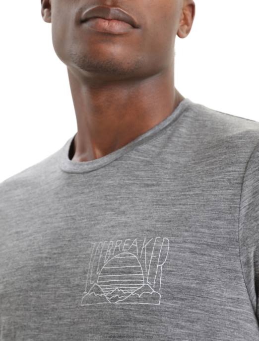 Icebreaker Mænd merino tech lite ii kortærmet t-shirt bjerg solnedgang B00X83 tøj grusstenslyng