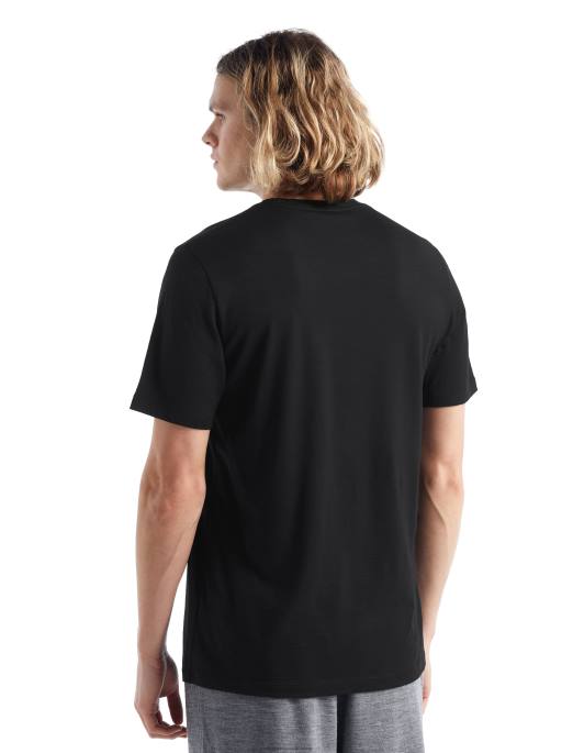 Icebreaker Mænd merino tech lite ii kortærmet t-shirt canopy camper B00X487 tøj sort