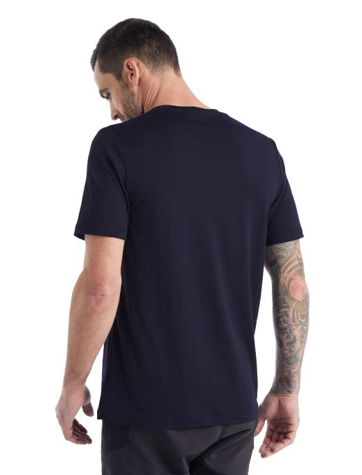 Icebreaker Mænd merino tech lite ii kortærmet t-shirt canopy camper B00X489 tøj midnatsflåde