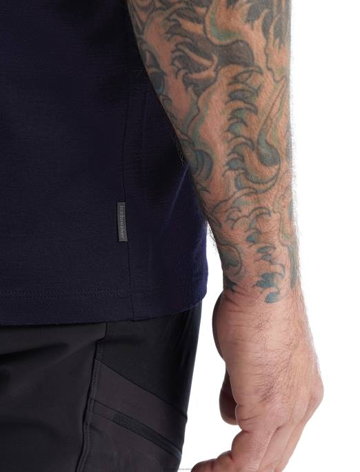 Icebreaker Mænd merino tech lite ii kortærmet t-shirt canopy camper B00X489 tøj midnatsflåde