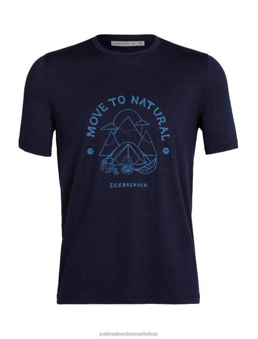 Icebreaker Mænd merino tech lite ii kortærmet t-shirt canopy camper B00X489 tøj midnatsflåde