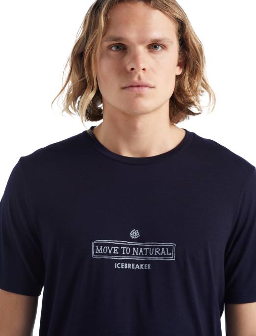 Icebreaker Mænd merino tech lite ii kortærmet t-shirt dyrket sydpå B00X484 tøj midnatsflåde