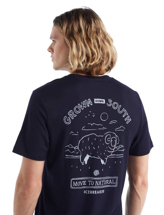 Icebreaker Mænd merino tech lite ii kortærmet t-shirt dyrket sydpå B00X484 tøj midnatsflåde