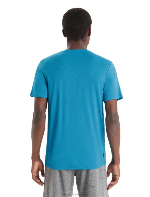 Icebreaker Mænd merino tech lite ii kortærmet t-shirt forårsglød B00X45 tøj geo blå