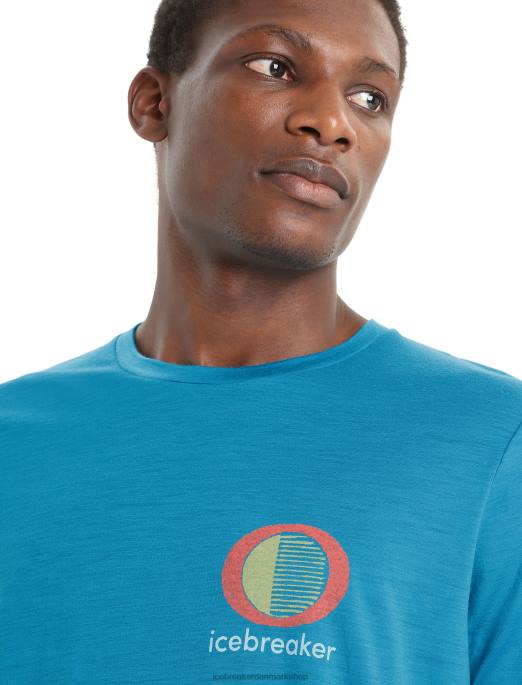 Icebreaker Mænd merino tech lite ii kortærmet t-shirt forårsglød B00X45 tøj geo blå