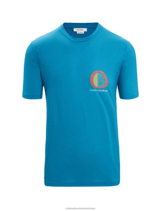 Icebreaker Mænd merino tech lite ii kortærmet t-shirt forårsglød B00X45 tøj geo blå