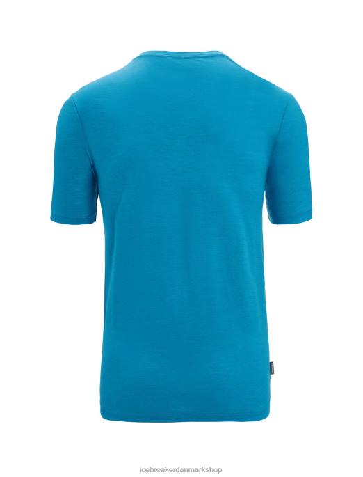 Icebreaker Mænd merino tech lite ii kortærmet t-shirt forårsglød B00X45 tøj geo blå