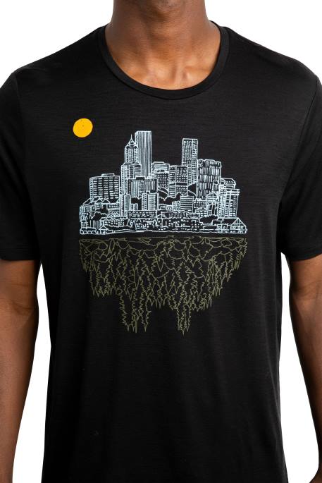 Icebreaker Mænd merino tech lite ii kortærmet t-shirt lokal t-shirt portland B00X486 tøj sort
