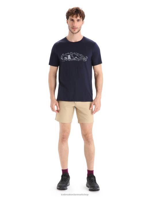 Icebreaker Mænd merino tech lite ii kortærmet t-shirt natur sprint B00X55 tøj midnatsflåde