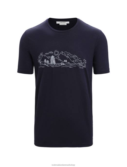 Icebreaker Mænd merino tech lite ii kortærmet t-shirt natur sprint B00X55 tøj midnatsflåde
