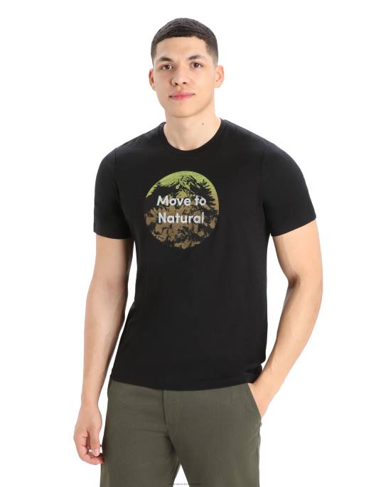 Icebreaker Mænd merino tech lite ii kortærmet t-shirt naturlige alper B00X367 tøj sort