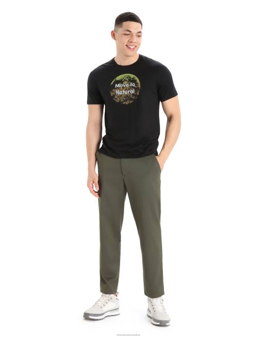 Icebreaker Mænd merino tech lite ii kortærmet t-shirt naturlige alper B00X367 tøj sort