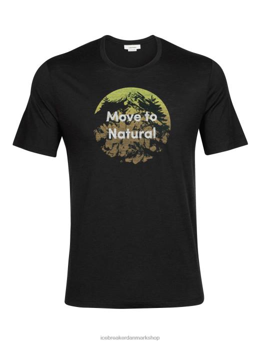 Icebreaker Mænd merino tech lite ii kortærmet t-shirt naturlige alper B00X367 tøj sort