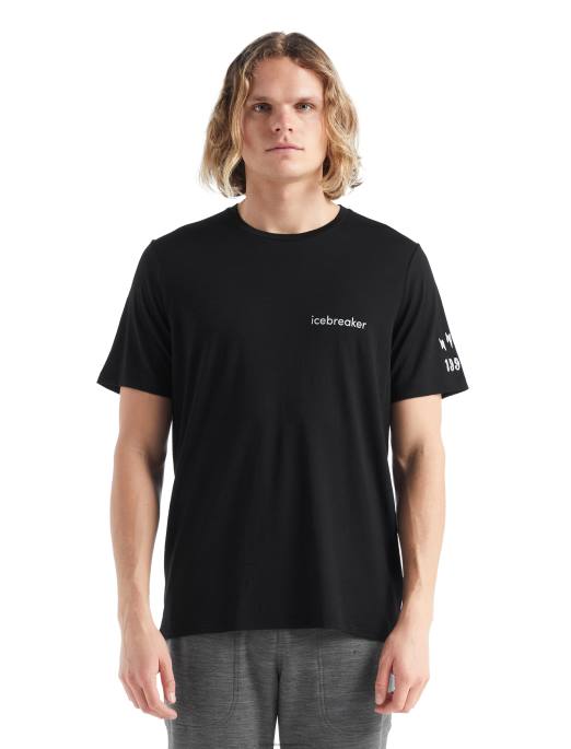 Icebreaker Mænd merino tech lite ii kortærmet t-shirt sheeperds cycle club B00X479 tøj sort