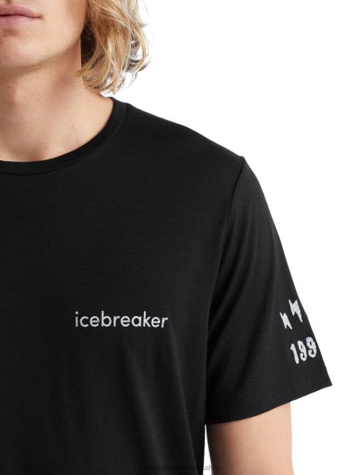 Icebreaker Mænd merino tech lite ii kortærmet t-shirt sheeperds cycle club B00X479 tøj sort
