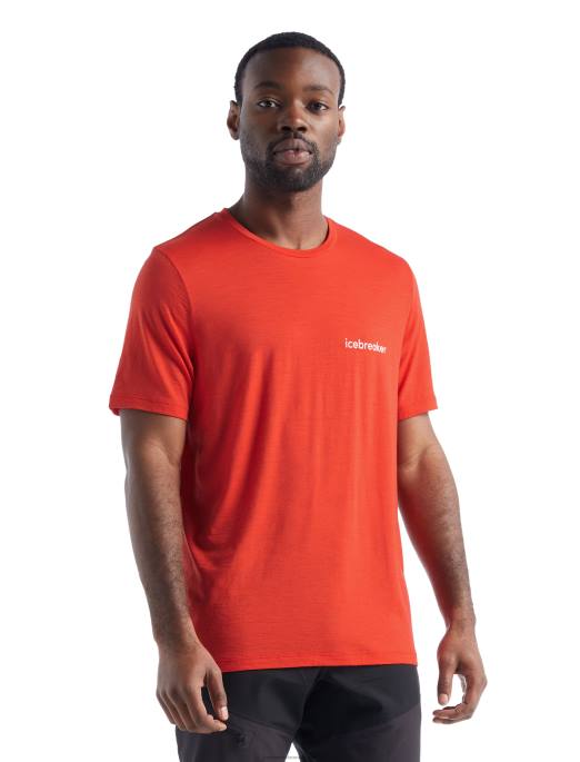 Icebreaker Mænd merino tech lite ii kortærmet t-shirt sheeperds cycle club B00X480 tøj lava