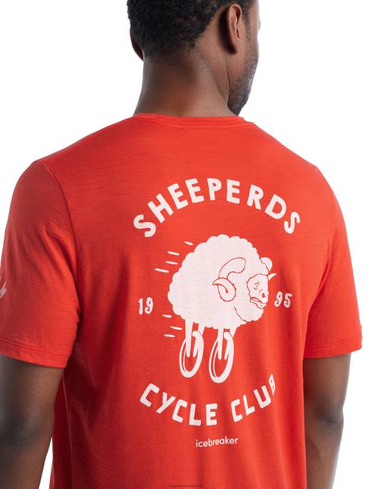 Icebreaker Mænd merino tech lite ii kortærmet t-shirt sheeperds cycle club B00X480 tøj lava