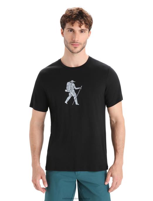 Icebreaker Mænd merino tech lite ii kortærmet t-shirt trail hiker B00X36 tøj sort