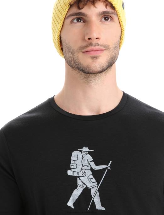 Icebreaker Mænd merino tech lite ii kortærmet t-shirt trail hiker B00X36 tøj sort