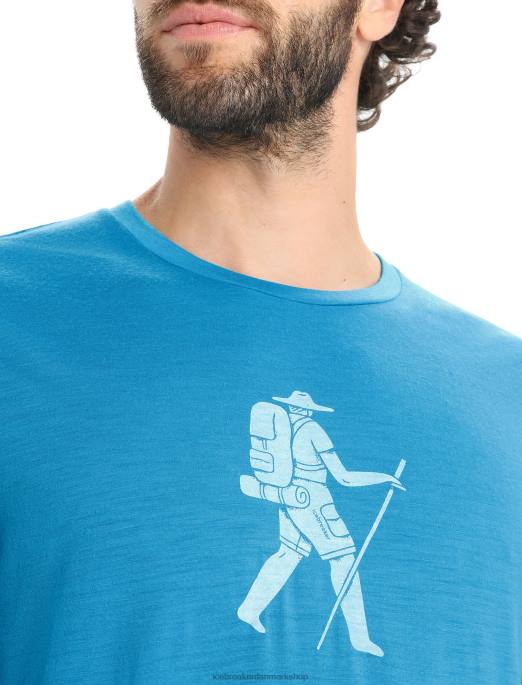 Icebreaker Mænd merino tech lite ii kortærmet t-shirt trail hiker B00X37 tøj geo blå