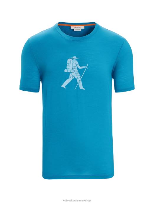 Icebreaker Mænd merino tech lite ii kortærmet t-shirt trail hiker B00X37 tøj geo blå